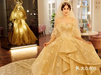 金色复古婚纱,欧式婚礼的不二之选