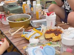 -山野的朋友露营炭火烤肉