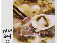 雪菜笋丝鲜牛肉年糕汤-经堂北路牛肉干面·溪口蒋永峰牛肉馆(宁波店)