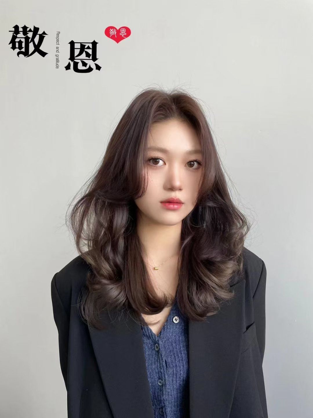 中长发女生烫发推荐.韩式气垫波纹烫.很奈