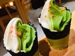 抹茶双拼冰淇淋-隐泉京望日式料理(太和广场店)