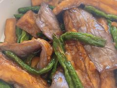 山茄烧豆角-海派美食·家宴海鲜青岛菜·石锅鲽鱼头(东方城店)