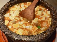 石锅鸡汁豆腐-绿茶餐厅