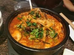 辣子牛肉汤-正苑26年海鲜烤肉•牛尾汤汤饭(东港店)
