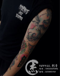 school花臂-杰TATTOO刺青
