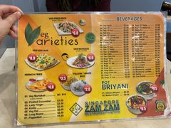 菜单-新加坡Zam Zam餐馆