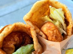 -小红车炸蛋葱油饼