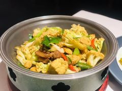干锅有机菜花-小河盐帮·私家菜·烤鸭(三元桥·霄云路店)