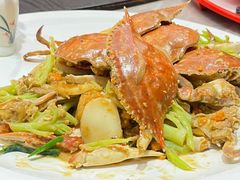 蟹炒年糕-新阿布海鲜大酒店