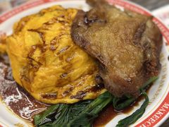 巨无霸鸡腿滑蛋饭-孖记茶档·热腾茶餐(江南西plus店)