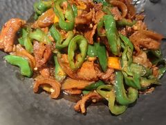 辣椒炒肉配卷饼-有位虾匠·手工土菜小馆(市北店)