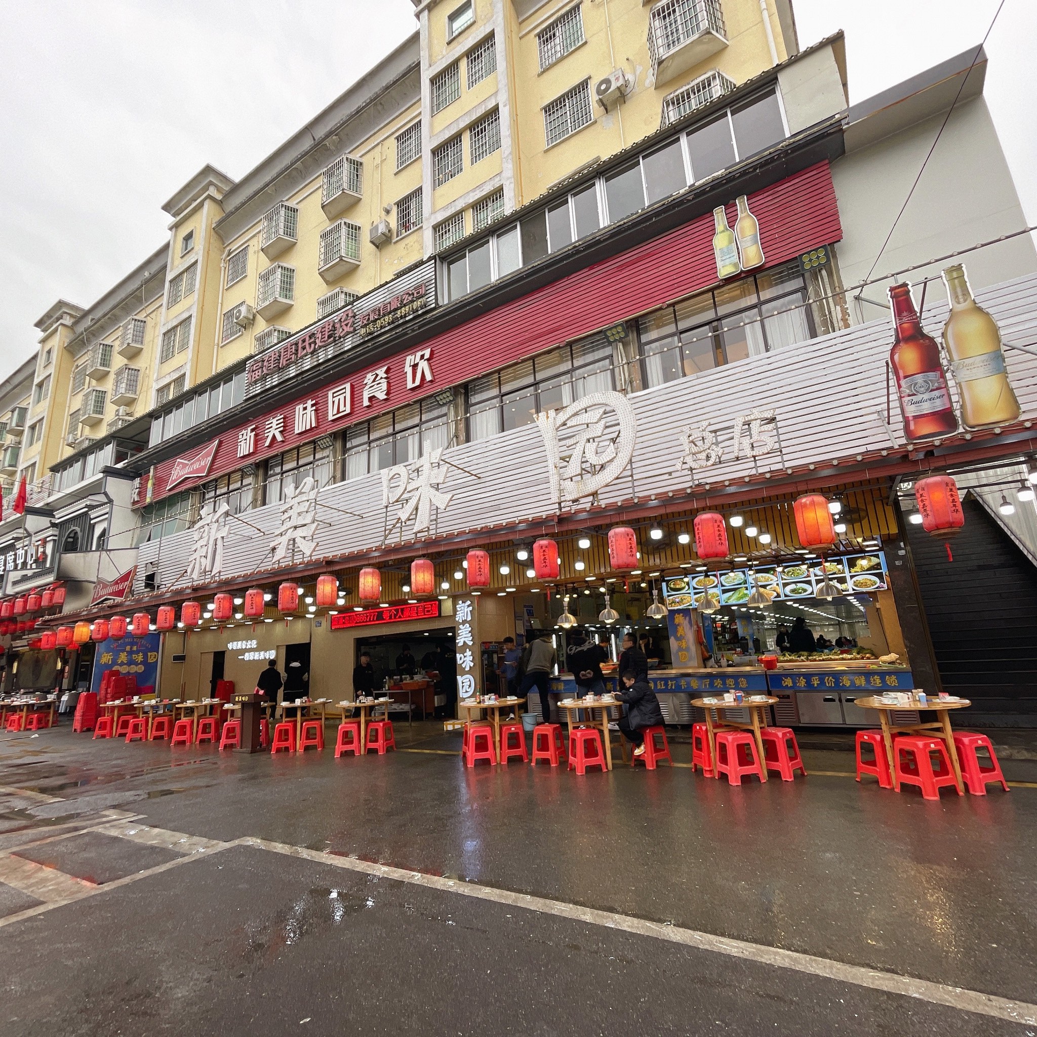 霞浦海鲜大排档一条街图片