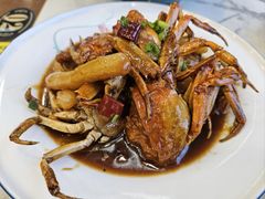 蟹炒年糕（六月黄）-蟹天蟹地农家菜·阳澄湖大闸蟹(浅水湾店)