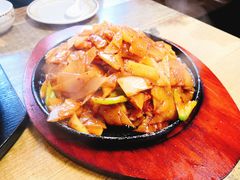 石板辣白菜土豆片-朴老五延边大冷面(二道店)