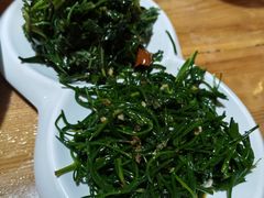 野苦菜拼沙葱-老阿妈乌海蒙餐馆(锦馨园小区店)