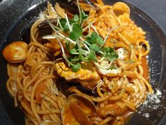 日式辣海鲜意面-机器人火炉披萨