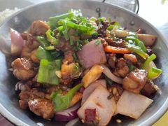 干锅鸡仔-绿林山庄土菜馆