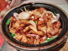 啫啫猪颈肉-恭喜上堓砂锅焗·海鲜大排档(闵行龙湖店)