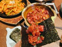 海胆拌生牛肉-九州酒场ひこぞう(1号店)