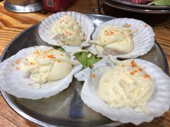招牌芝士扇贝-青瓦炭韩潮烤肉(花园道店)