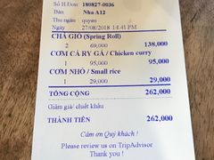 账单-Le Chalet Dalat