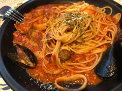 海鲜番茄意面-机器人火炉披萨