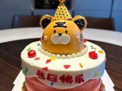 -咖咖熊蛋糕定制·英国蓝风车动物性淡奶油