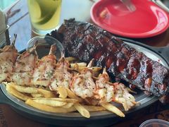 美式秘製豬仔骨配燒蝦串-阿甘虾餐厅(凌霄阁店)