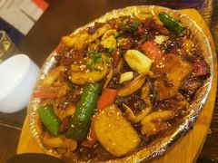 火爆鱿鱼炒年糕-薄荷小筑融合音乐餐吧(农业路店)