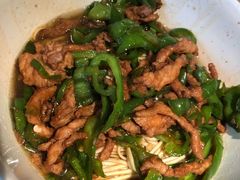 青椒肉丝盖浇面-花园茶楼(兴城西路店)