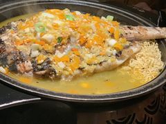 翡翠青椒烤黔鱼-烤匠麻辣烤鱼(环球中心店)