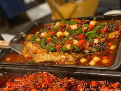 双椒味烤鱼-江边城外烤全鱼(方庄时代购物中心店)