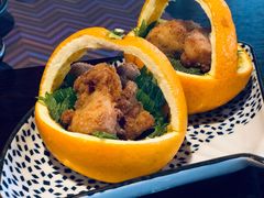 日本特色炸鸡配橙篮-羽山料理
