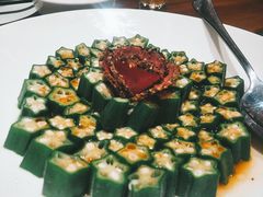 黑椒牛肉拼秋葵-将相和·海鲜蒸饺大连菜