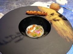 鹅肝贝柱年糕卷-九献创意菜·牛排馆(亮马河花园店)