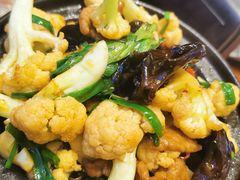干锅有机菜花-李记白水羊头·清真老味家常菜(石景山店)