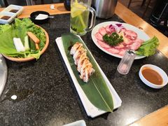 三文鱼铜锣烧寿司-梦山水日本烧肉(五四广场店)