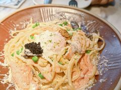 黑金烟熏三文鱼奶油宽面-即興ADLIB(退化公园店)