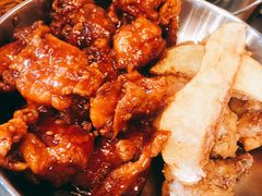 原味炸鸡和酱油鸡双拼-MI WU FACTORY米屋美食工厂餐厅(绿地店)