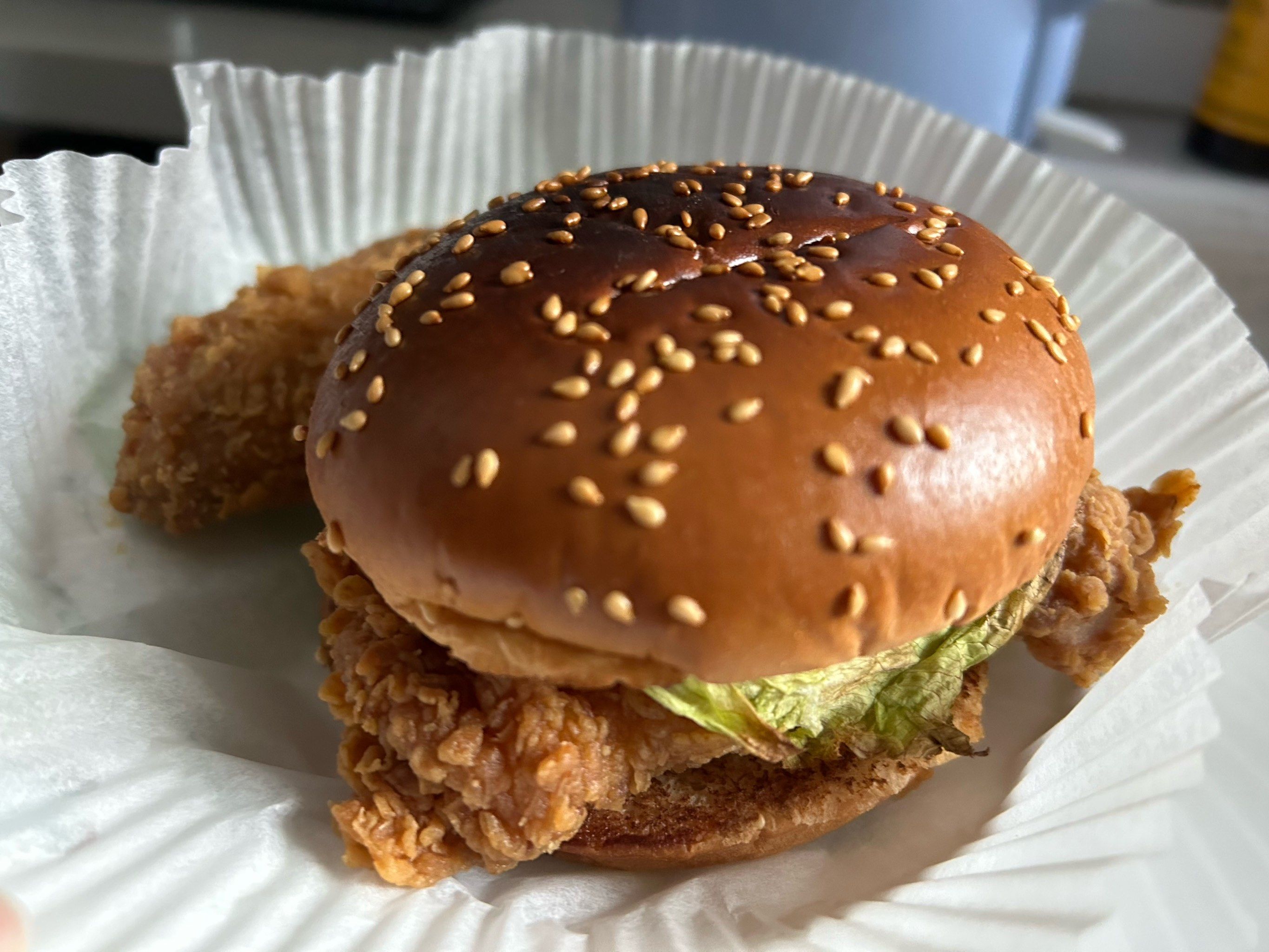 第二天的肯德基香辣鸡腿汉堡