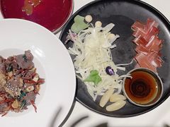 三年金钱火腿配大理手撕乳扇-泓0871臻选云南菜·味庄