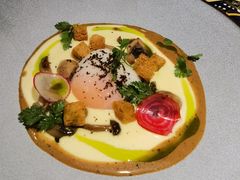 菌菇温泉蛋配土豆泥-第101座花园餐厅(湖滨88店)