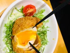 酥炸猪肉裹温泉蛋-胜博殿日式炸猪排(西红门店)