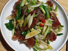 大蒜炒香肠-钟掌勺忘不了地道湘菜(新天地假日广场店)