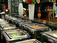 自助取餐区-豪食披萨烤肉自助(保定商场店)