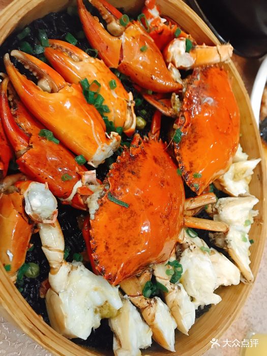 旗发渔村餐厅(海沧总店)菜蟹蒸黑米图片