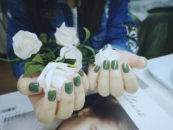 纯色-青沐日式美甲美睫半永久