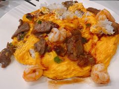 滑蛋牛肉虾仁饭-有章牛杂(石厦店)