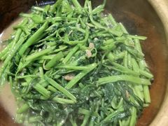 啫啫虾酱空心菜-熠盛粤味(永康路店)