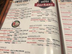 菜单-Husi Bierhaus